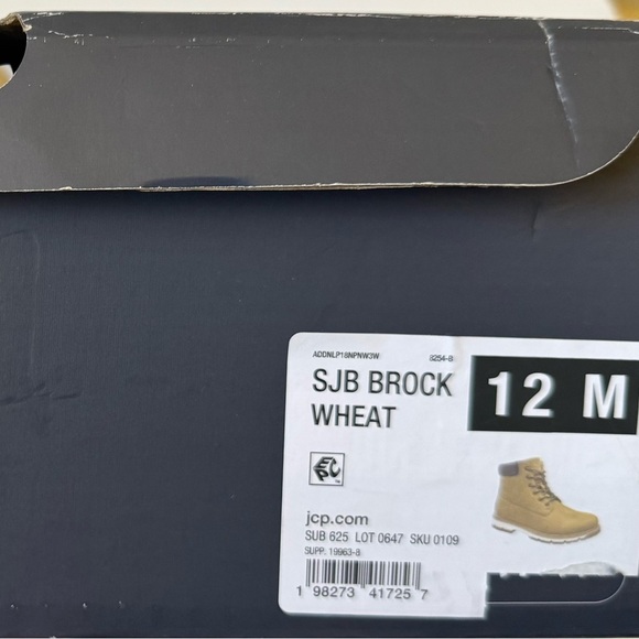 St. John's Bay Brock Block Heel Lace Up Boots, Wheat Light Tan, Size 12, NWT - Picture 8 of 9